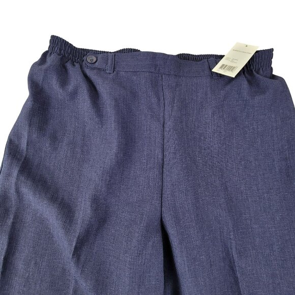 Rebecca Malone Womens Elastic Waist Wide Leg Pants Crop Size M NWT JH1801 - Picture 7 of 7